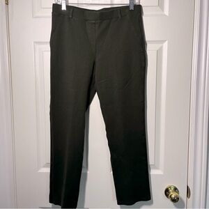 Quince Green Straight Leg Elastic Waist Pants Size Medium